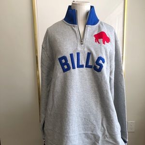 Mitchell & Ness Throwback Buffalo Bills 1/2 Zip, M